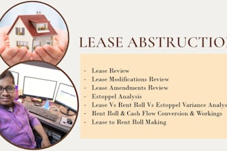 prepare template for lease abstraction and abstract the leases