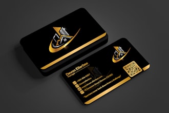 Top 5!  do 4 concept luxury minimalist business card design in 6 hour