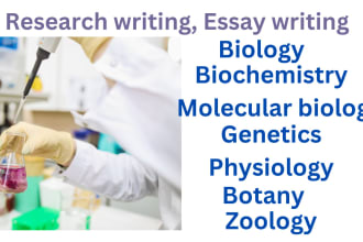 do biochemistry, molecular biology, zoology and botany
