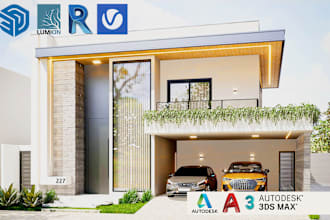 do 3d exterior rendering, highrise apartments, landscaping in revit or sketchup