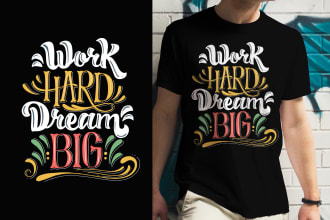 do custom typography t shirt design