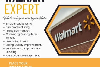 list products on walmart, optimize them and manage walmart PPC
