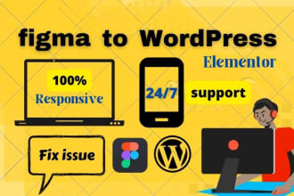 convert figma to wordpress or PSD to wordpress website
