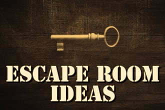 write an escape room game premise, plot, puzzles, and lore
