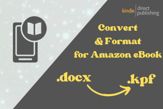 convert and format your document to amazon kindle ebook
