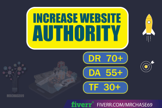 increase da moz and  DR domain rating ahrefs using high authority seo backlinks