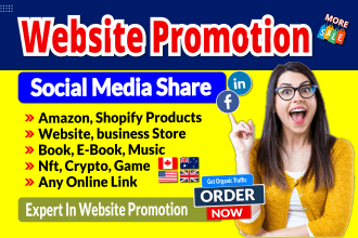 promote your business website amazon product book crypto coin any link