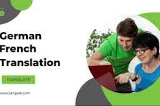 provide a flawless english,german to french translation