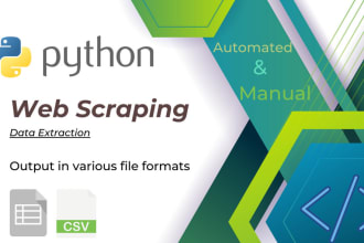 do python web scraping, data crawling and custom scripts