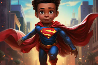 draw realistic children book illustration and storybook illustration