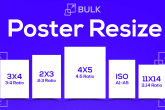 do bulk custom poster resizing service