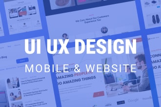 do website design, ui ux design, wireframe, mobile app ui