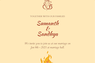 design an invitation card for you
