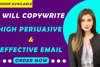 copywrite highly persuasive, converting sales emails and email sequence
