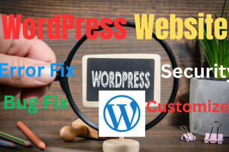 solved wordpress website error, bug fixing and  cyber attack