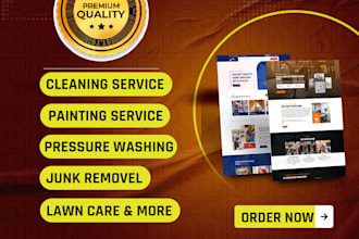do handyman, cleaning, junk removel, painting, pressure washing service website