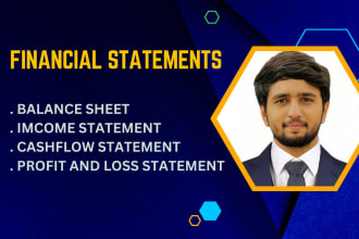 prepare your financial statement, income statement, cash flow and balance sheet