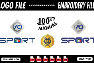 convert your logo to dst and pes file for embroidery