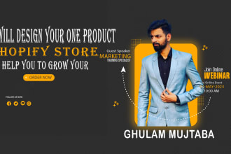 create branded shopify dropshipping one product store website