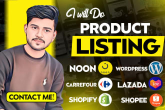 product listings on lazada, wordpress lazada, wix, noon, shopee stores