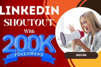 shoutout your content with linkedin 200k professional network