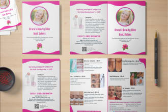 design trifold, bifold brochure, flyer, leaflet, postcard, business catalog
