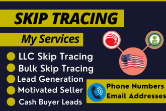 do real estate skip tracing and llc skip tracing in bulk and motivated seller