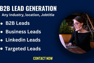 targeted b2b lead generation business b2b database linkedin leads emails finding