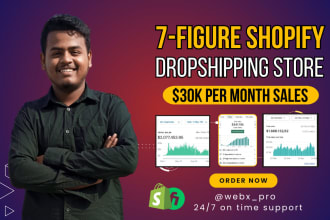 build automated shopify dropshipping store or shopify website
