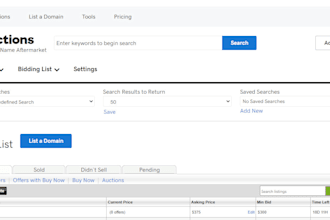 list your domain on sedo, afternic and dan for sale