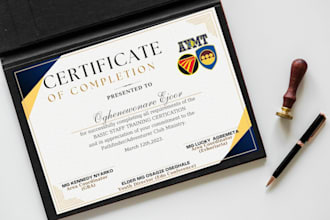 do custom certificate design, diploma or award certificate in 24h