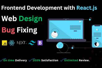 fix bugs or design websites with reactjs, nextjs, tailwindcss