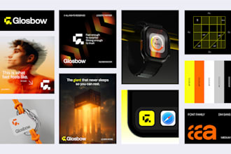 design modern minimalist business app logo corporate startup full branding kit