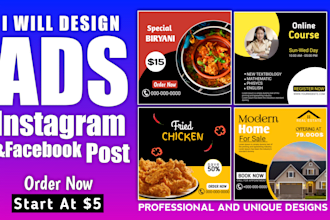design instagram ads poster and facebook ads poster