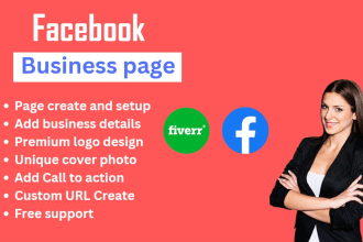 create, setup and design facebook business page or fan page