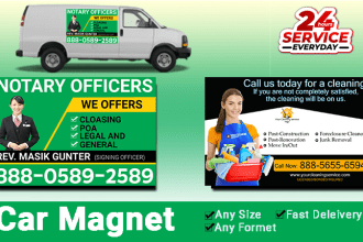 design a creative van, car magnets sign for you