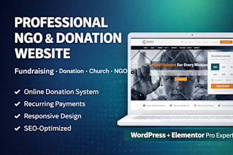 build charity, nonprofit, church, donation and ngo website in wordpress