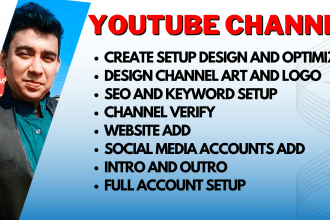 create, set up, and design youtube channel