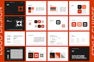 do brand style guide and brand identity with trendy minimalist logo branding kit