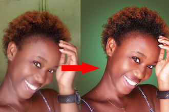 do photoshop editing portraits and change backgrounds