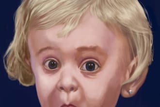 paint a realistic digital portrait from your photo