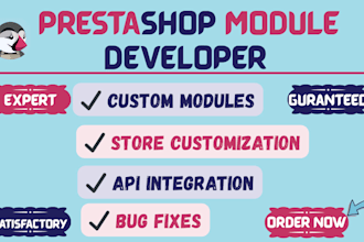 develop custom prestashop modules, apis, and integrations