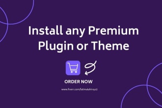 install any premium plugin or theme on wordpress website