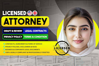draft legal contracts, agreements, terms and conditions, privacy policy