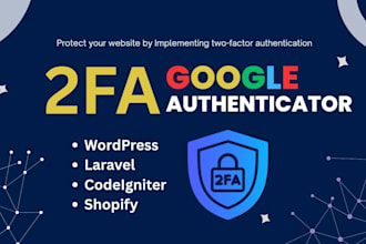 implement 2fa google authenticator in laravel, codeigniter