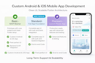 do custom android and ios flutter mobile app development