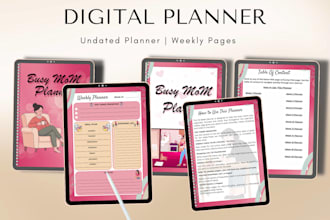 create digital and printable monthly daily yearly planner and journals for KDP