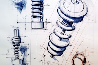 create 2d technical drawings of product or hand sketch