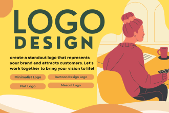 create a flat,and cartoon logo, with adobe illustrator