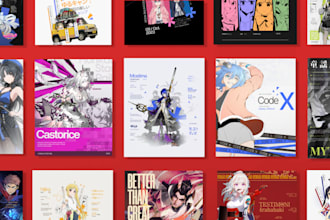 design anime poster or wallpaper banner